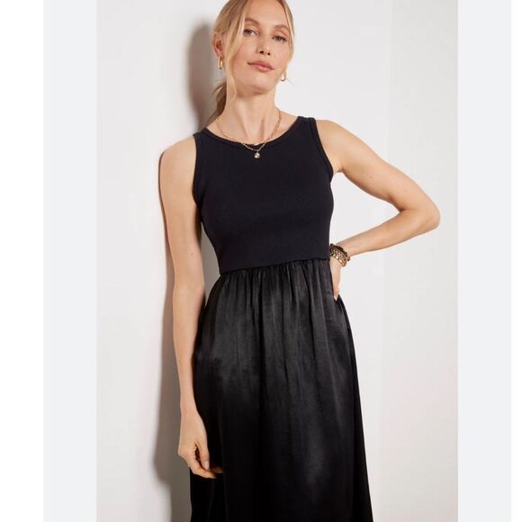 Michael Stars Bridgette Mixed Media Tank Midi Dress New! - Picture 3 of 14